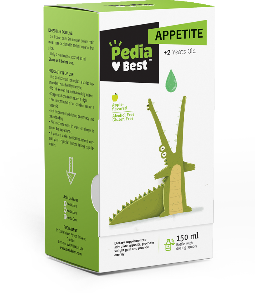 شربت اشتها آور اپتایت پدیابست 150 میلی لیتر- Pedia Best Appetite Syrup 150 Ml