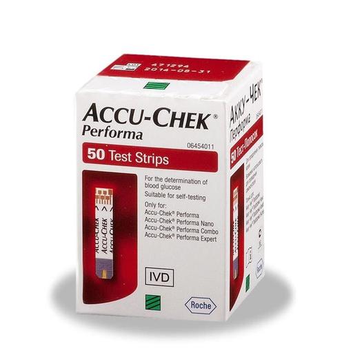 نوار تست قند خون اکیو چک پرفورما ۵۰ عددی-Accu-Chek Performa 50 Test Strips