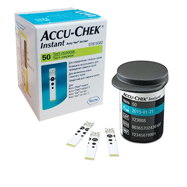 نوار تست قند خون اکیو چک مدل اینستنت-Accu Chek Instant Test Strips