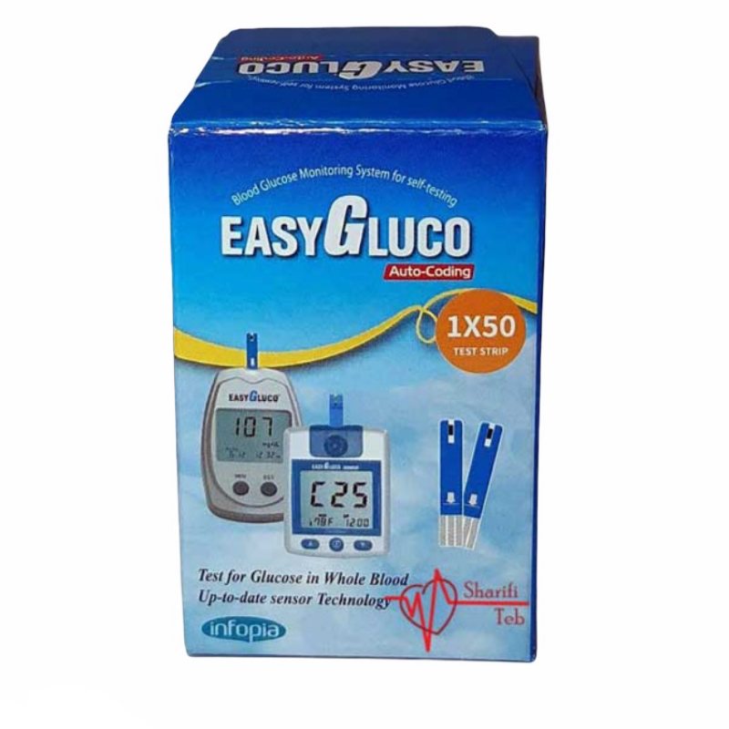 نوار تست قند خون ایزی گلوکو 25 عدد- Easy Gluco Blood Glucose 25 Test Strip