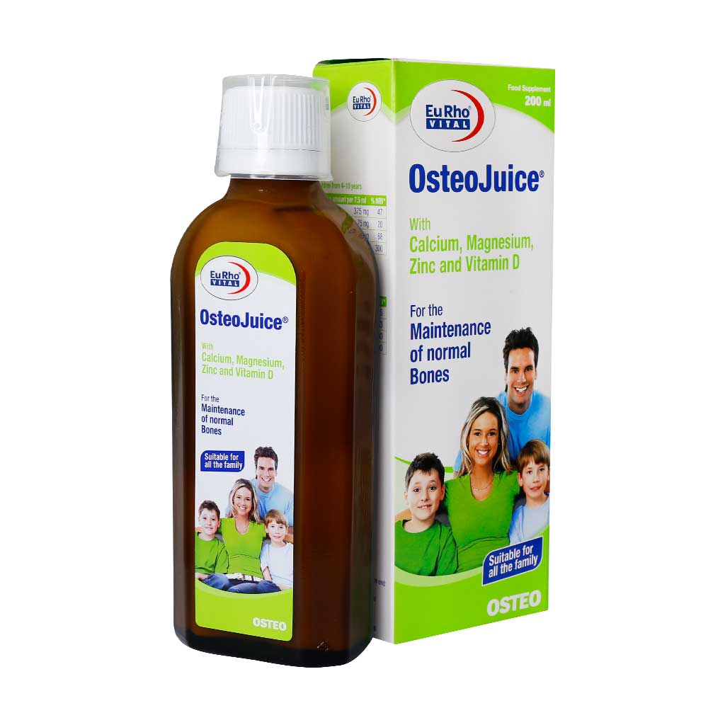 شربت استئوجویس یوروویتال ۲۰۰ میلی لیتر-EuRho Vital Osteo Juice 200 ml