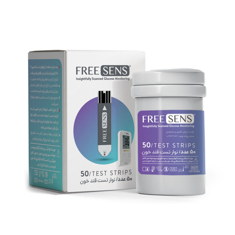 نوار تست قند خون فریسنس بسته 50 عددی-FREESENS