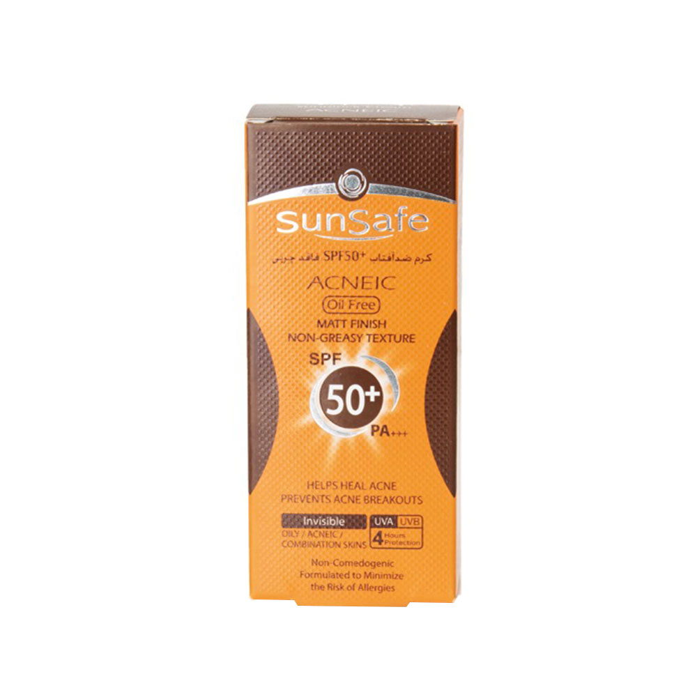 ضد آفتاب SPF50 فاقد چربی بدون رنگ سان سیف