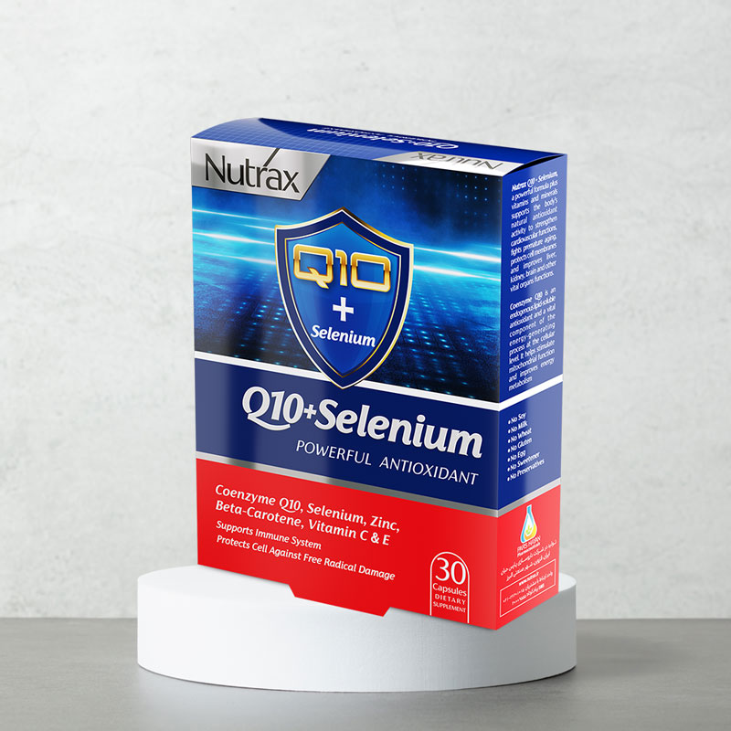 کپسول کیوتن پلاس سلنیوم نوتراکس 30 عدد- Nutrax Q10 Plus Selenium 30 Capsules