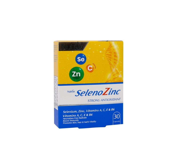 کپسول سلنوزینک نوتراکس 30 عدد- Nutrax SelenoZinc 30 Capsules