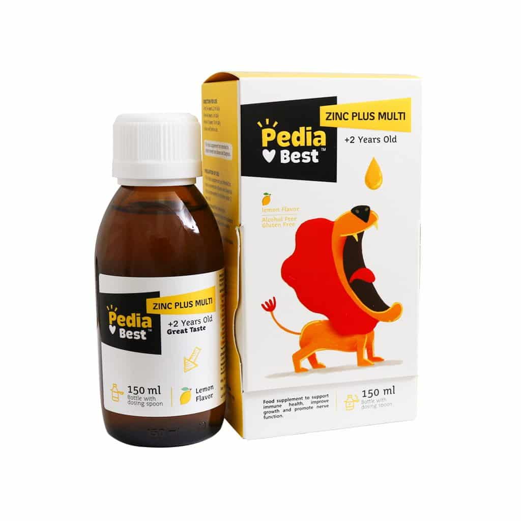 شربت زینک پلاس مولتی پدیابست مخصوص کودکان 150 میلی لیتر Pedia Best Zinc Plus Multi 150 ml