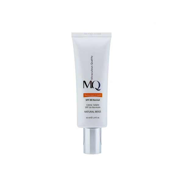 کرم ضد آفتاب MQ رنگ بژ طبیعی مناسب پوست معمولی SPF 50